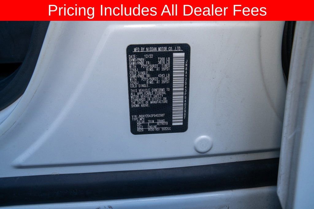 Used 2023 Nissan Armada Platinum w/ Captain's Chairs Package RWD image 22
