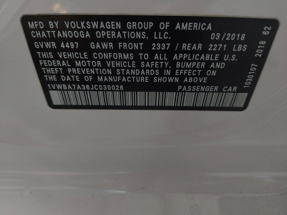 Used 2018 Volkswagen Passat 2.0T SE w/ SE Lighting Package FWD image 33