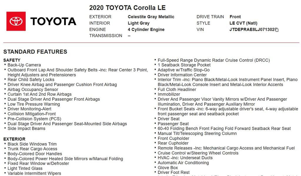 Used 2020 Toyota Corolla LE FWD image 13