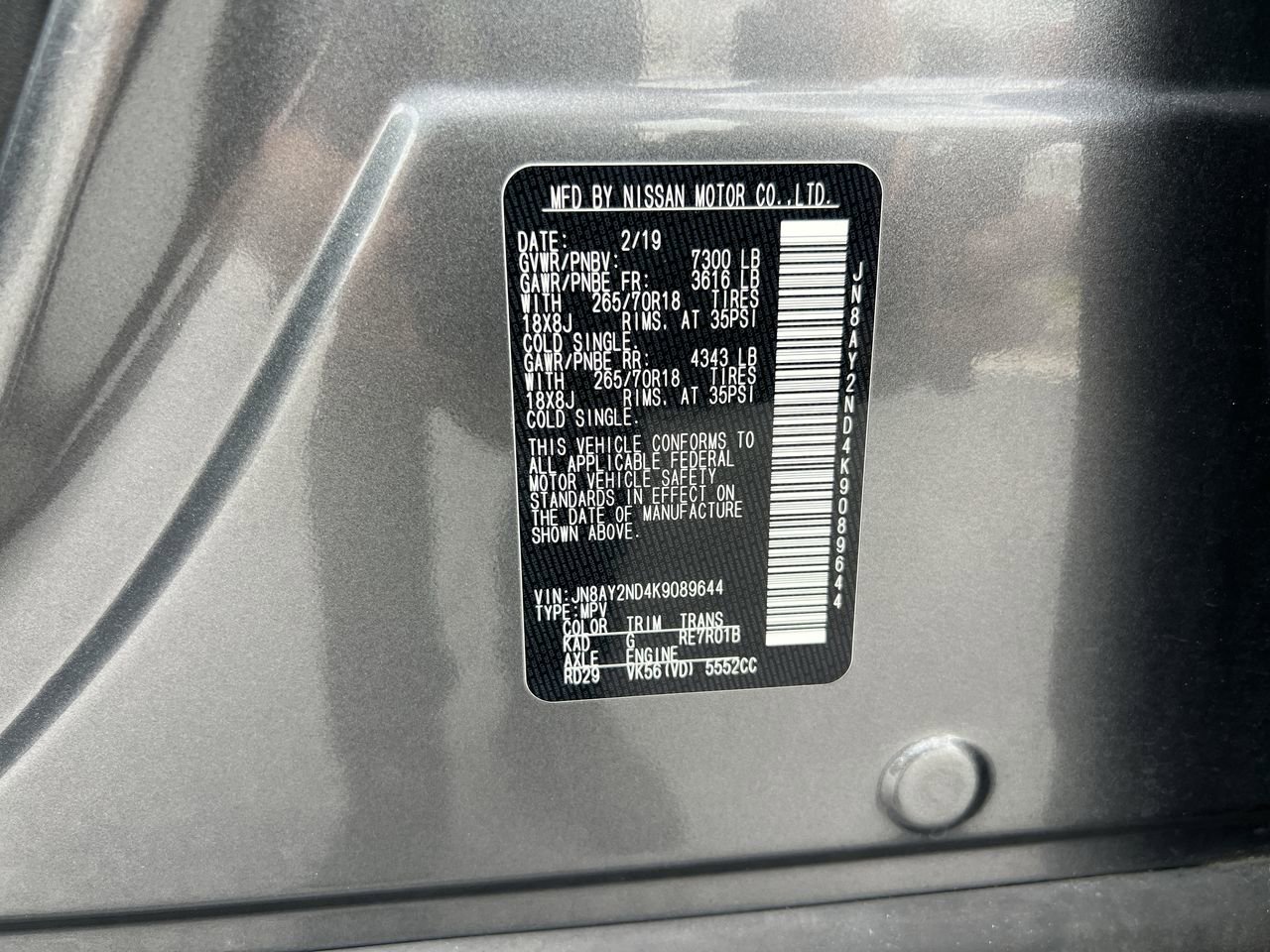 Used 2019 Nissan Armada SV w/ Driver Package RWD image 37