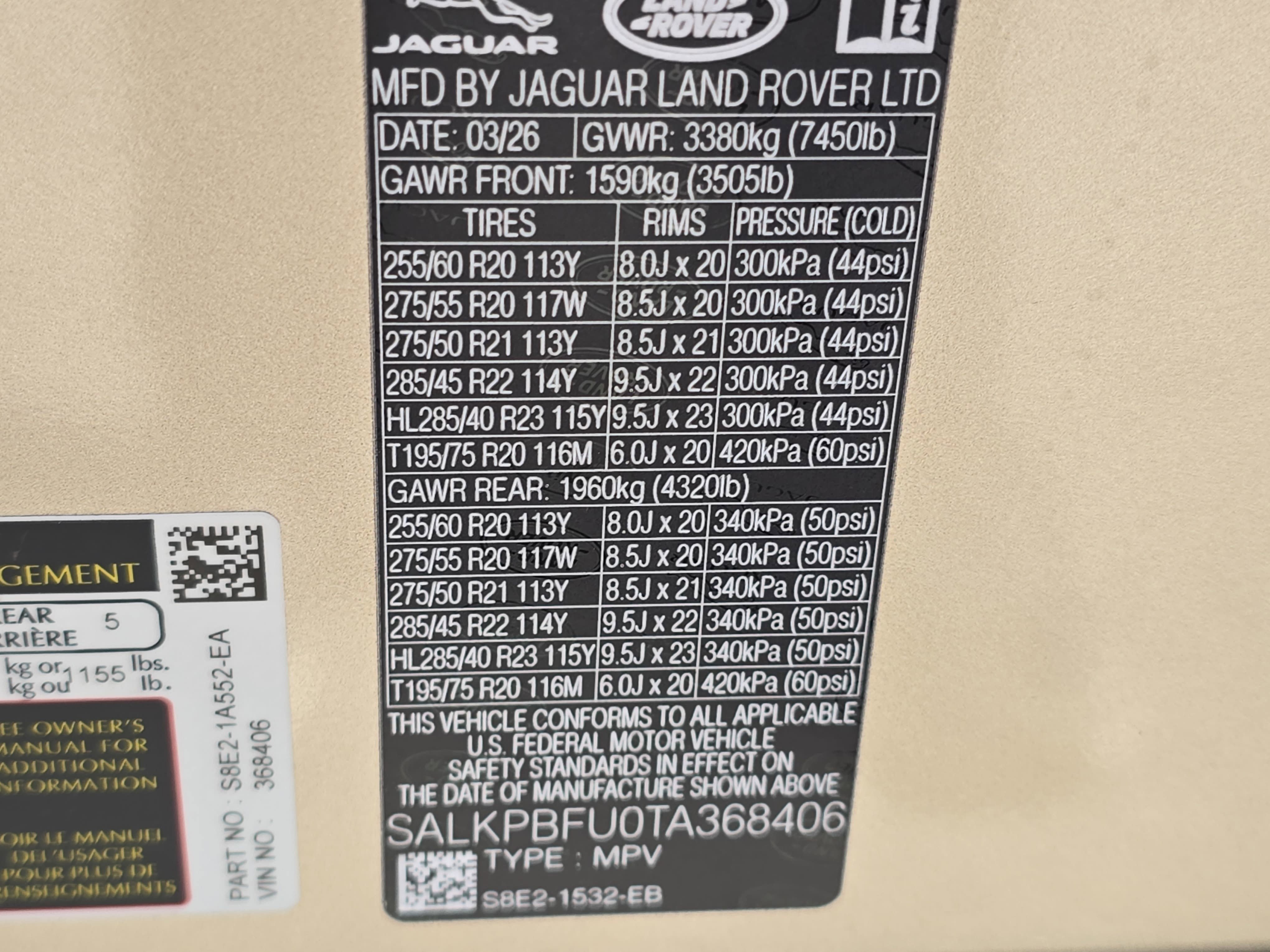 New 2026 Land Rover Range Rover Long Wheelbase SE AWD/4WD image 36