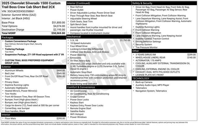 Used 2025 Chevrolet Silverado 1500 Custom Trail Boss image 40