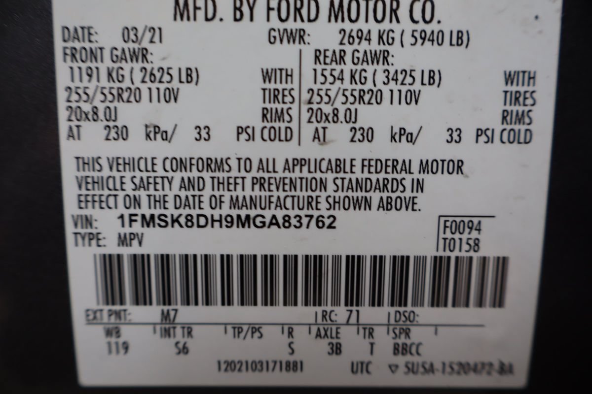 Used 2021 Ford Explorer XLT w/ Equipment Group 202A AWD/4WD image 48