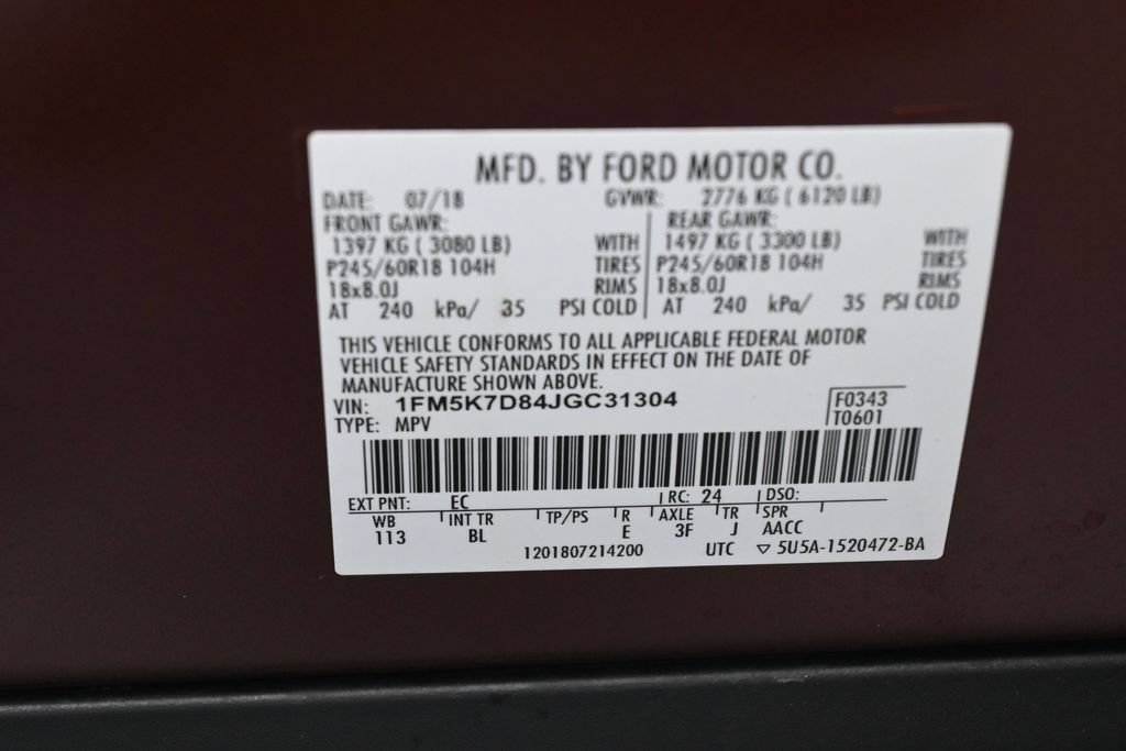 Used 2018 Ford Explorer XLT w/ Equipment Group 202A FWD image 17