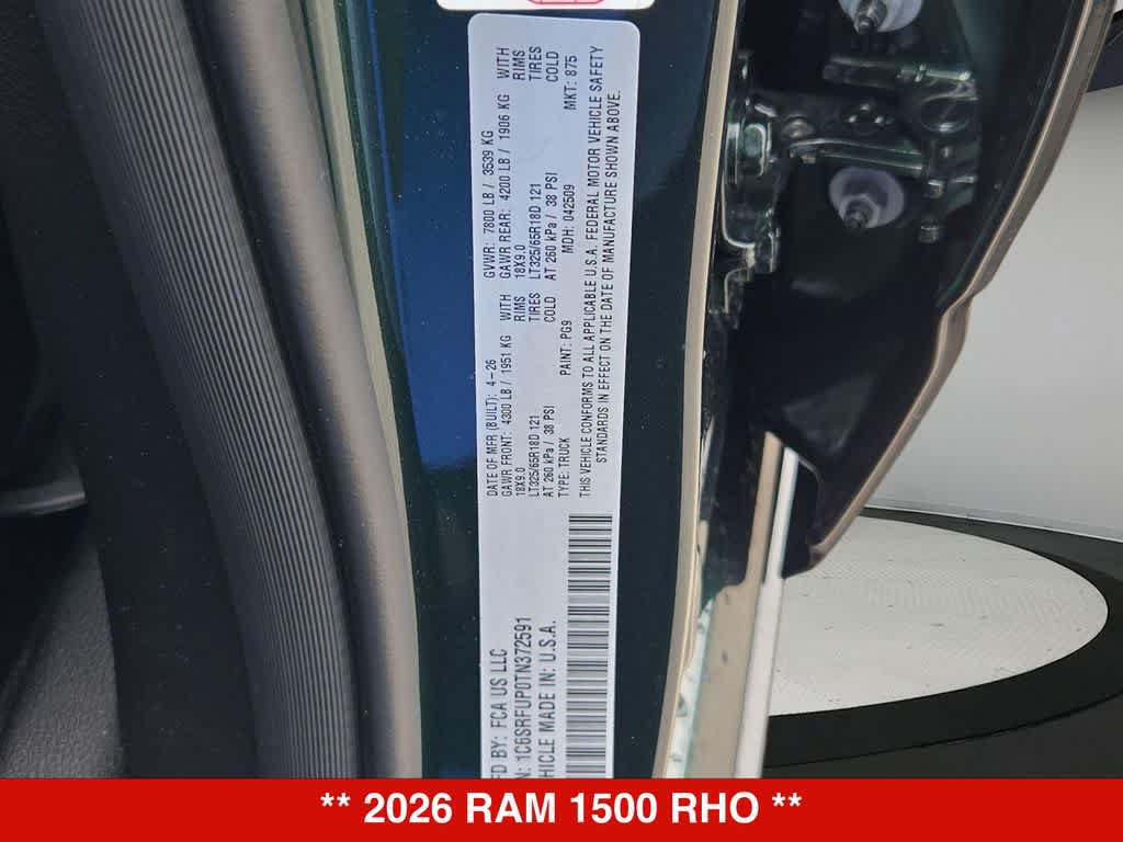 New 2026 RAM 1500 RHO AWD/4WD image 36