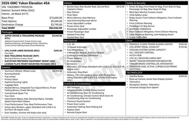 New 2026 GMC Yukon Elevation image 11