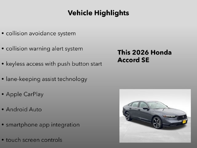 New 2026 Honda Accord SE image 10