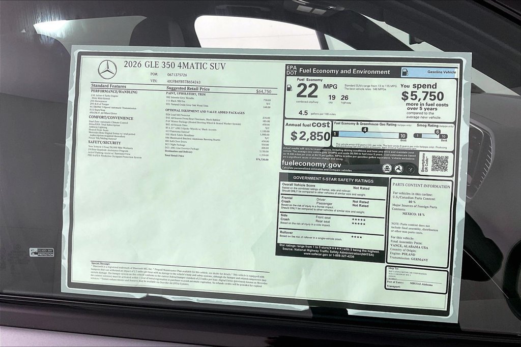 New 2026 Mercedes-Benz GLE 350 4MATIC image 13