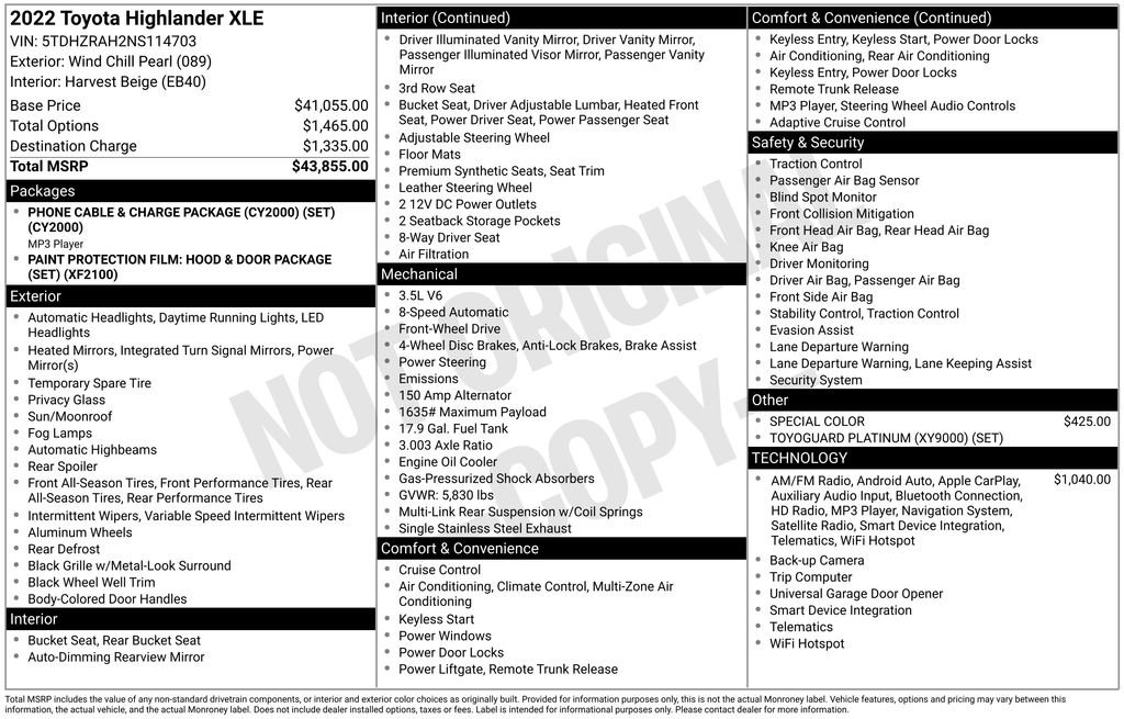 Used 2022 Toyota Highlander XLE image 4