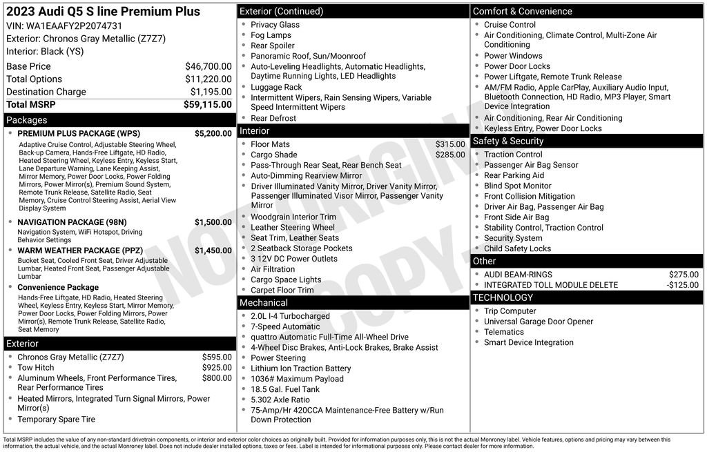 Certified 2023 Audi Q5 2.0T Premium Plus w/ Premium Plus Package image 3