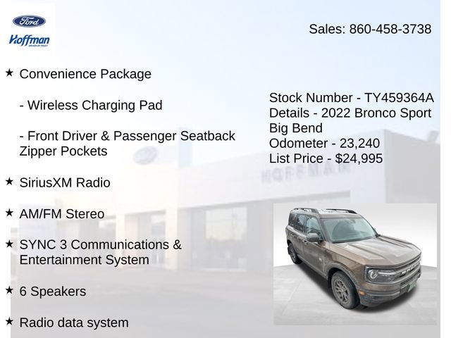 Used 2022 Ford Bronco Sport Big Bend w/ Convenience Package image 4