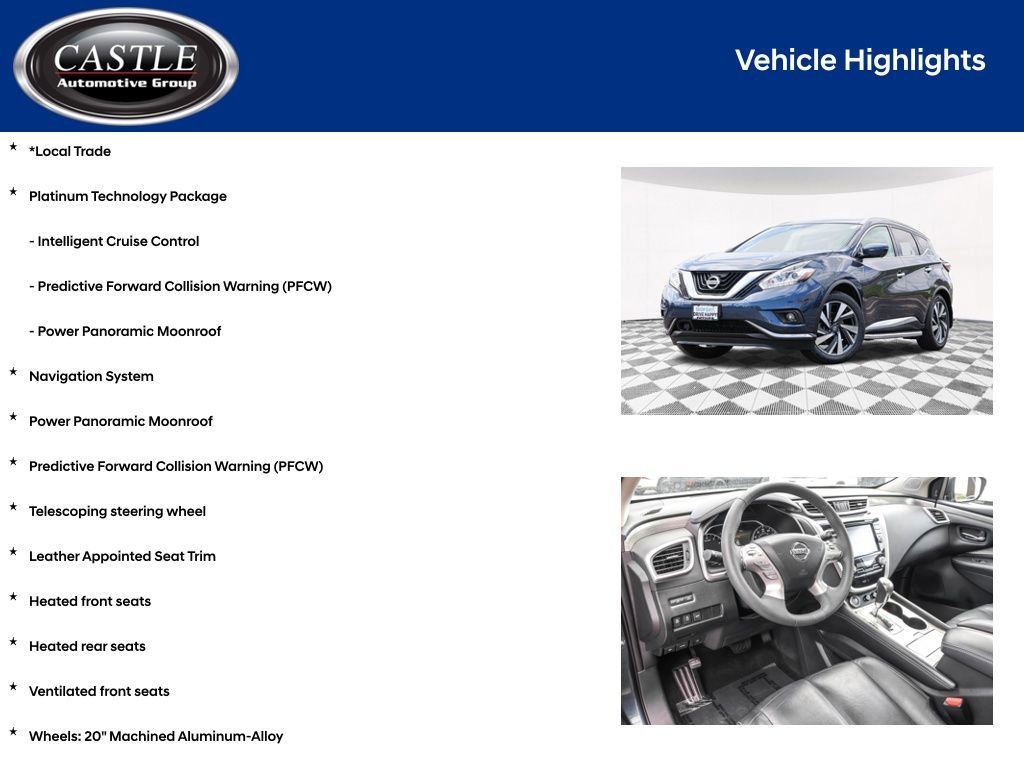 Used 2016 Nissan Murano Platinum w/ Platinum Technology Package AWD/4WD image 4