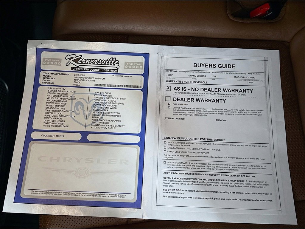 Used 2018 Jeep Grand Cherokee Summit w/ Platinum Series Group image 38