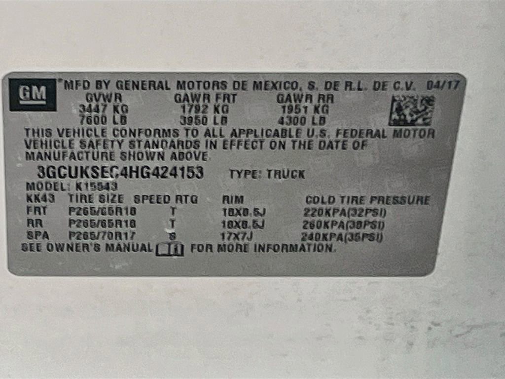 Used 2017 Chevrolet Silverado 1500 LTZ w/ LTZ Plus Package AWD/4WD image 32