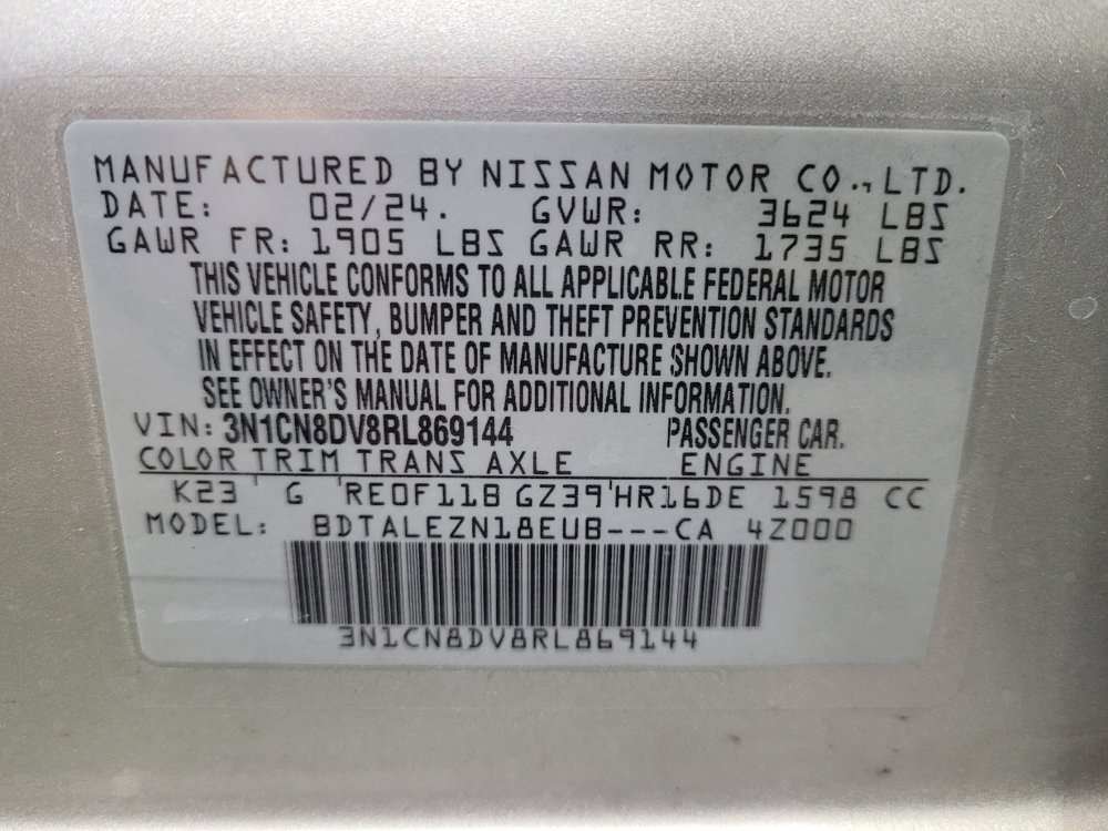 Used 2024 Nissan Versa S w/ Trunk Package image 33