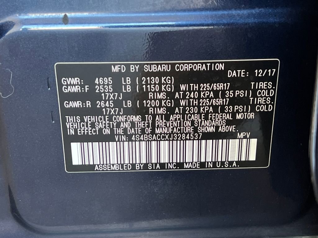 Used 2018 Subaru Outback 2.5i Premium w/ Popular Package #1 image 33