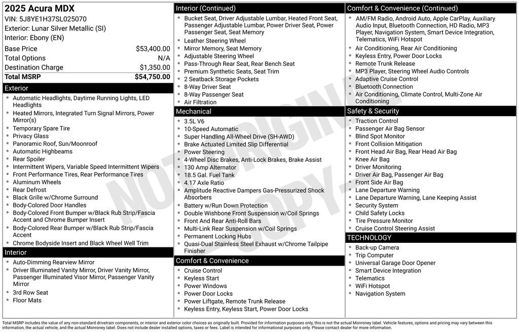 Used 2025 Acura MDX SH-AWD image 6