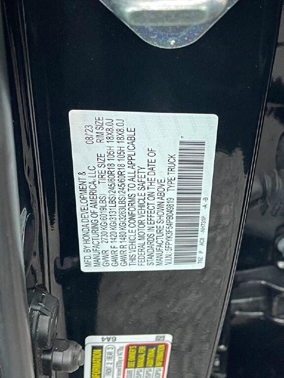 Certified 2023 Honda Ridgeline RTL image 26