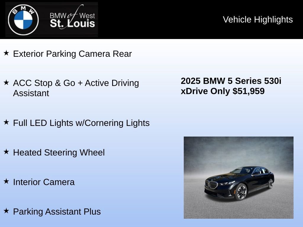 Used 2025 BMW 530i xDrive w/ Premium Package image 16