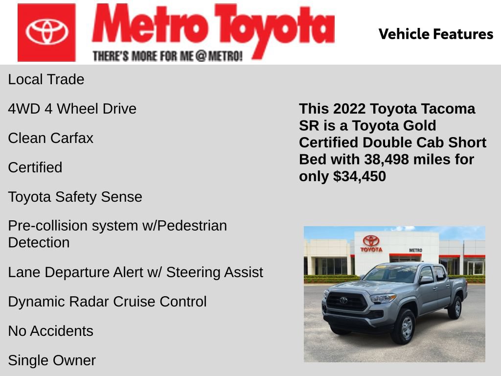 Certified 2022 Toyota Tacoma SR AWD/4WD image 6