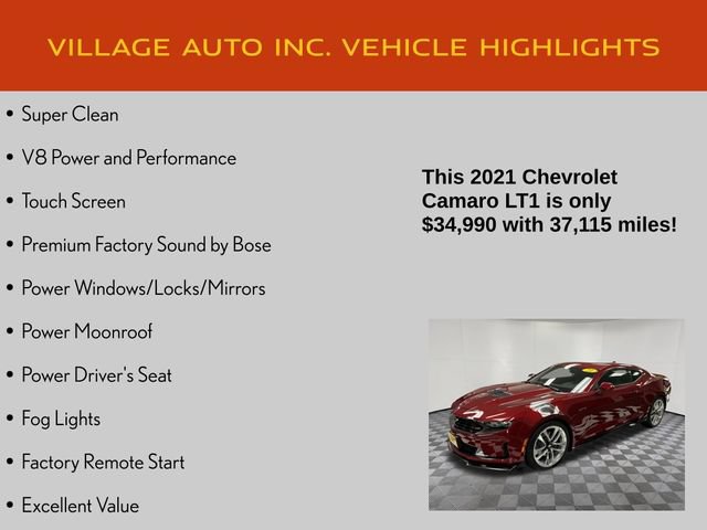 Used 2021 Chevrolet Camaro LT w/ Wild Cherry Design Package 1 RWD image 7