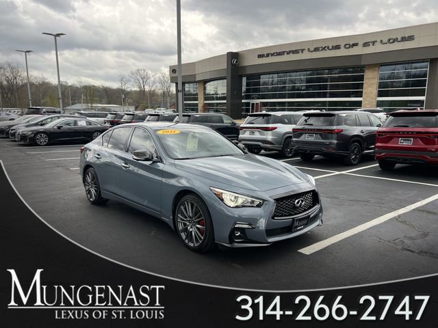 Used 2021 INFINITI Q50 Red Sport 400 w/ Carbon Fiber Package