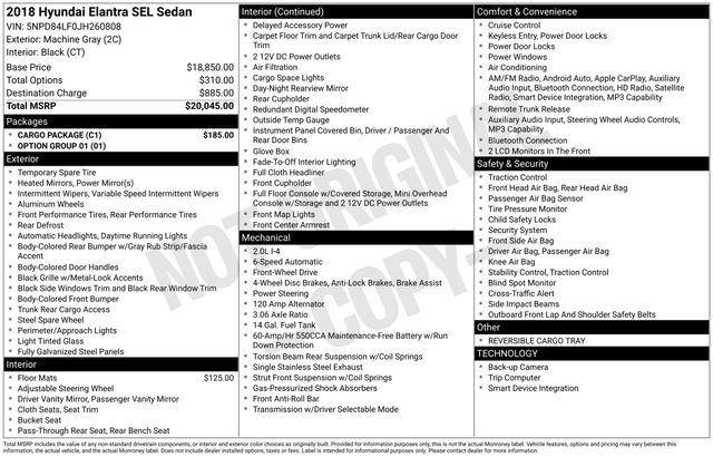 Used 2018 Hyundai Elantra SEL w/ Cargo Package image 11