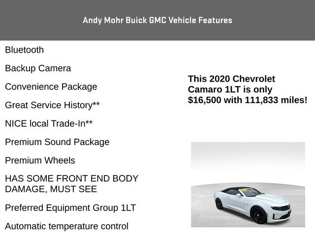 Used 2020 Chevrolet Camaro LT RWD image 4