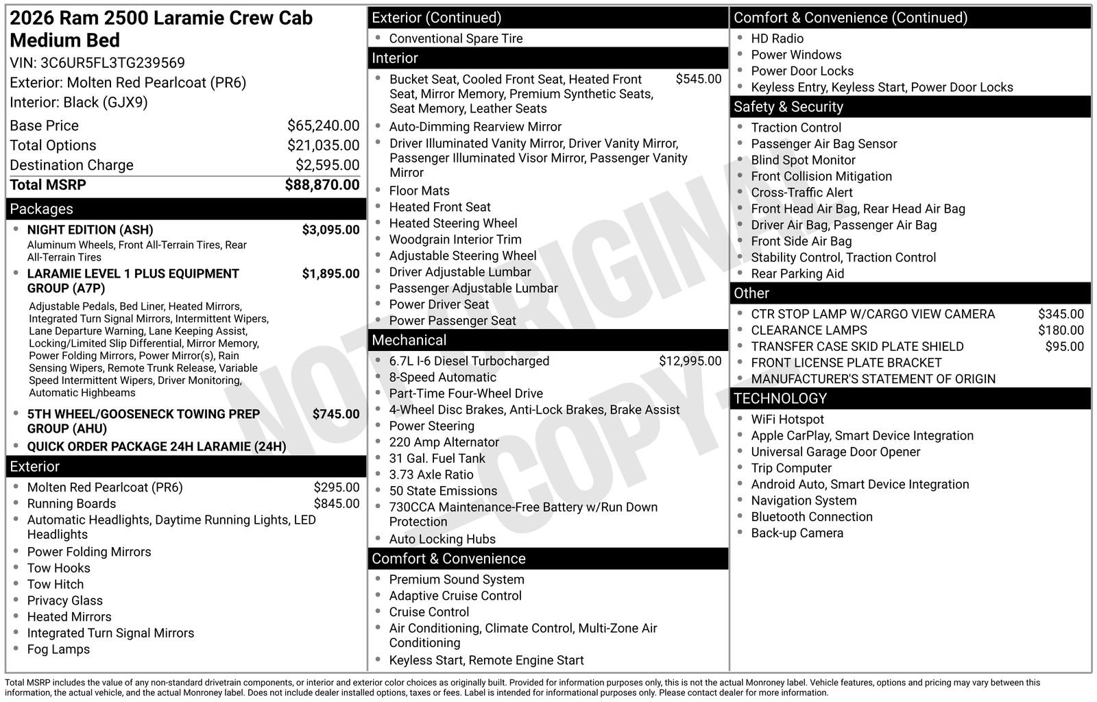 New 2026 RAM 2500 Laramie w/ Night Edition AWD/4WD image 26
