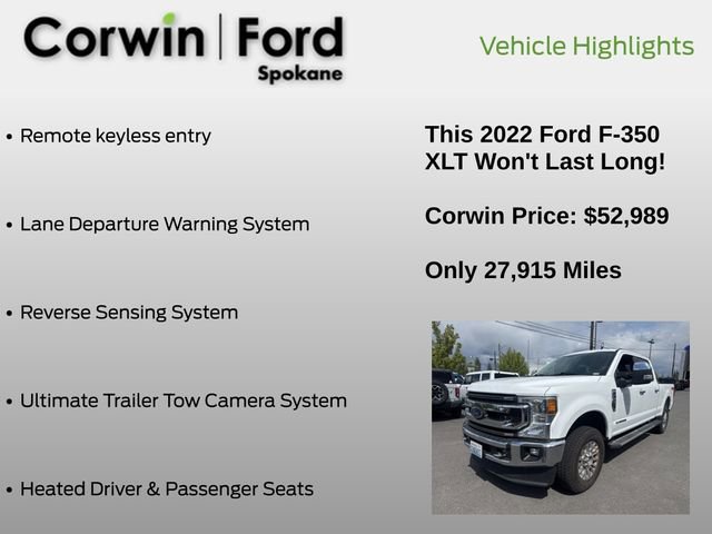 Used 2022 Ford F350 XLT w/ XLT Premium Package AWD/4WD image 16