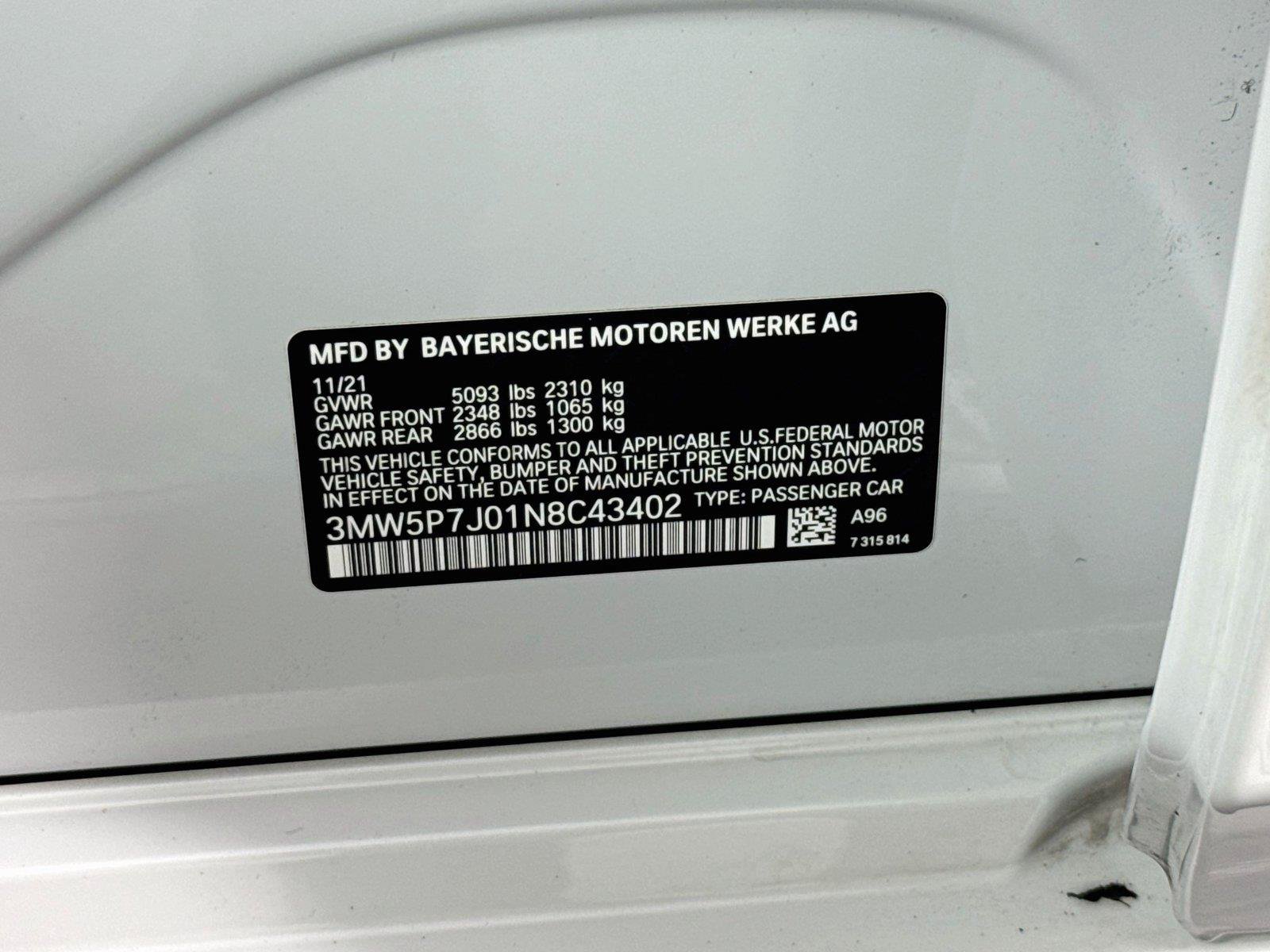 Used 2022 BMW 330e w/ Driving Assistance Package RWD image 42