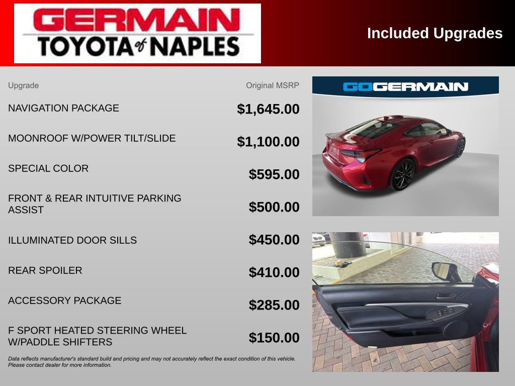 Used 2020 Lexus RC 300 F Sport w/ Navigation Package RWD image 4