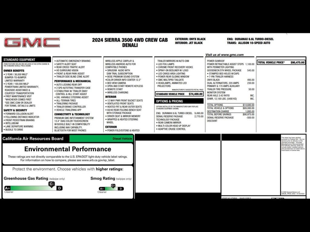 Used 2024 GMC Sierra 3500 Denali w/ Denali Reserve Package AWD/4WD image 3