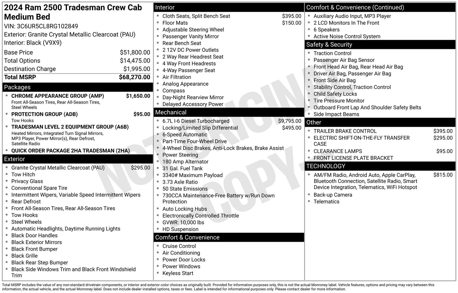Used 2024 RAM 2500 Tradesman w/ Chrome Appearance Group image 33