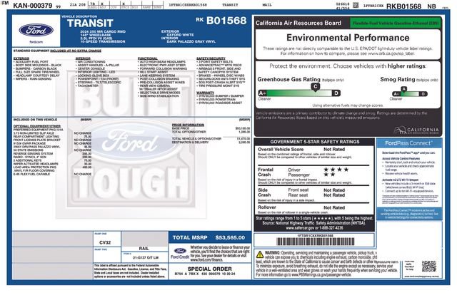 Certified 2024 Ford Transit 250 148 Medium Roof w/ Load Area Protection Package RWD image 37
