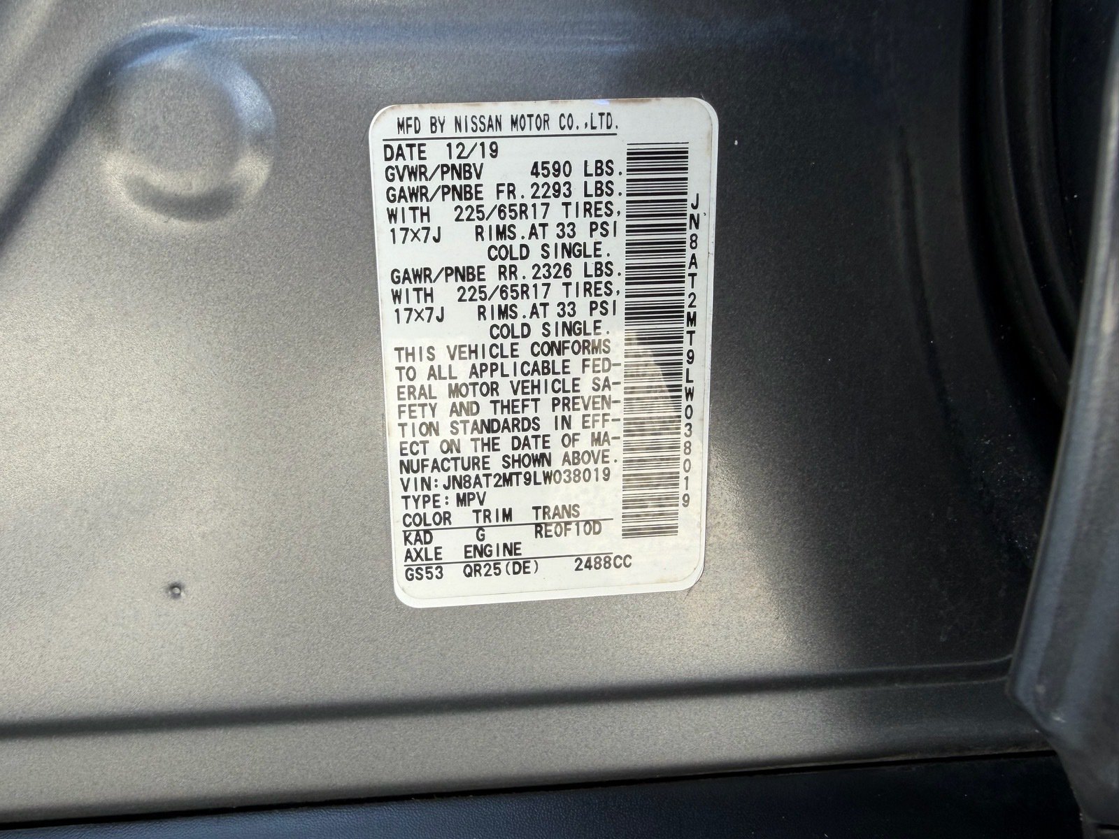 Used 2020 Nissan Rogue S FWD image 20