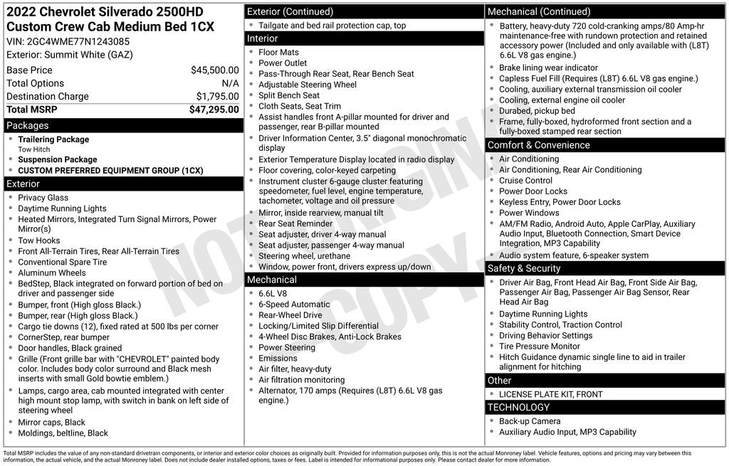 Used 2022 Chevrolet Silverado 2500 Custom RWD image 5