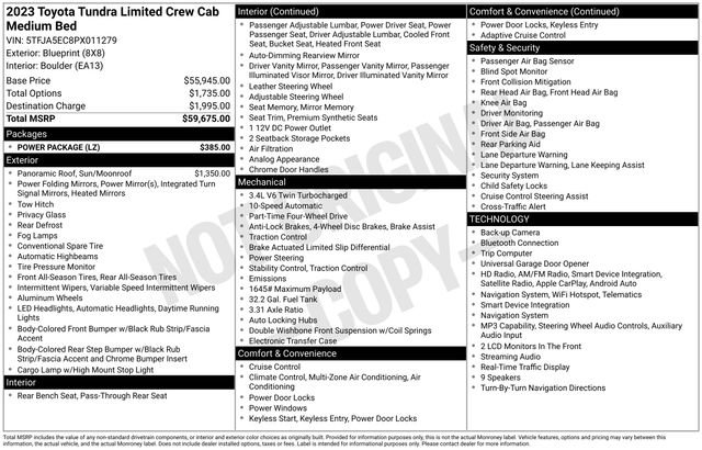 Used 2023 Toyota Tundra Limited w/ Power Package AWD/4WD image 5