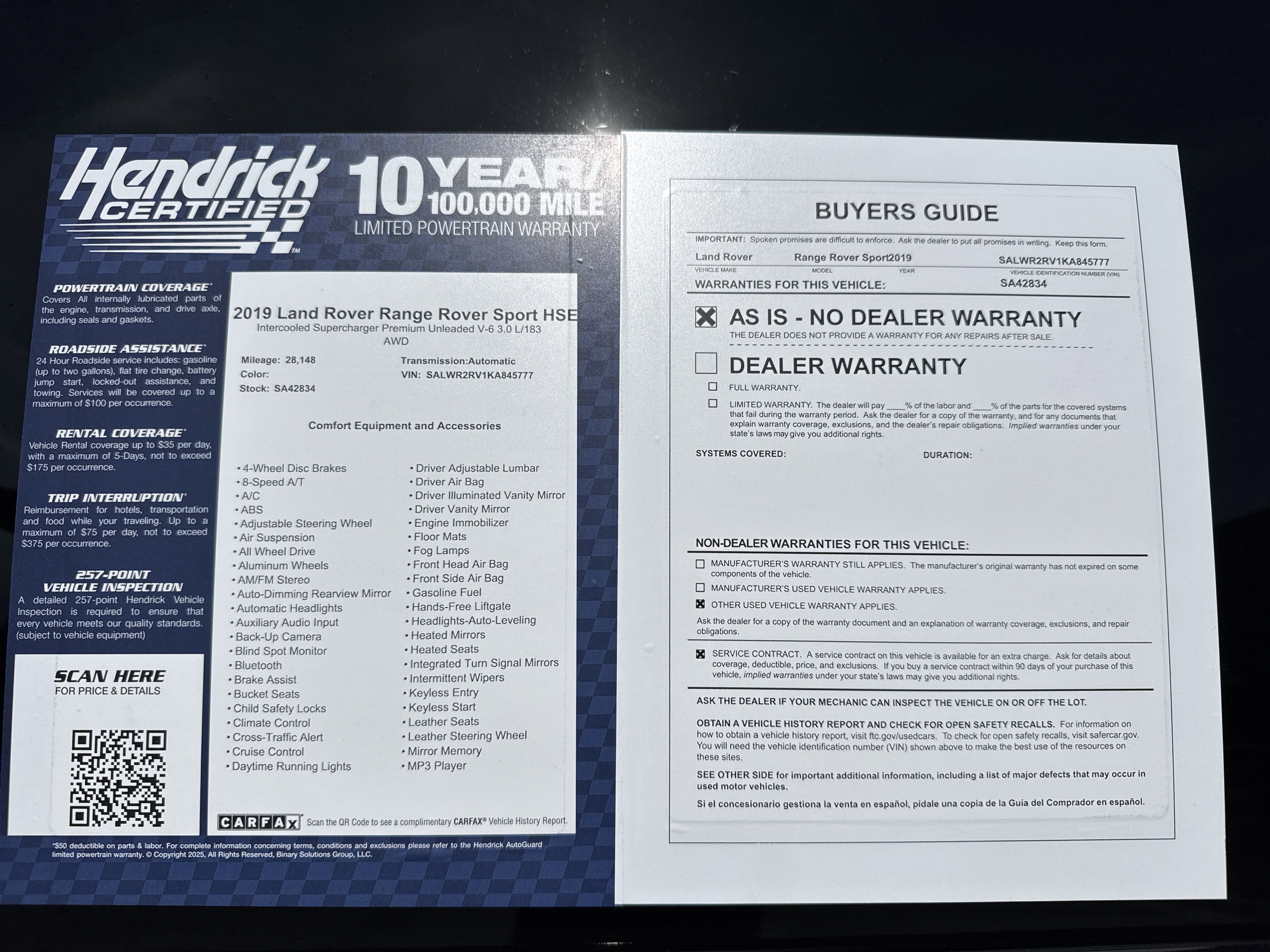 Used 2019 Land Rover Range Rover Sport HSE image 40