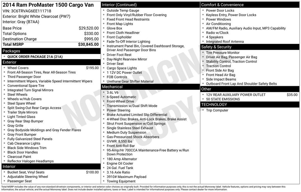 Used 2014 RAM ProMaster 1500 image 25