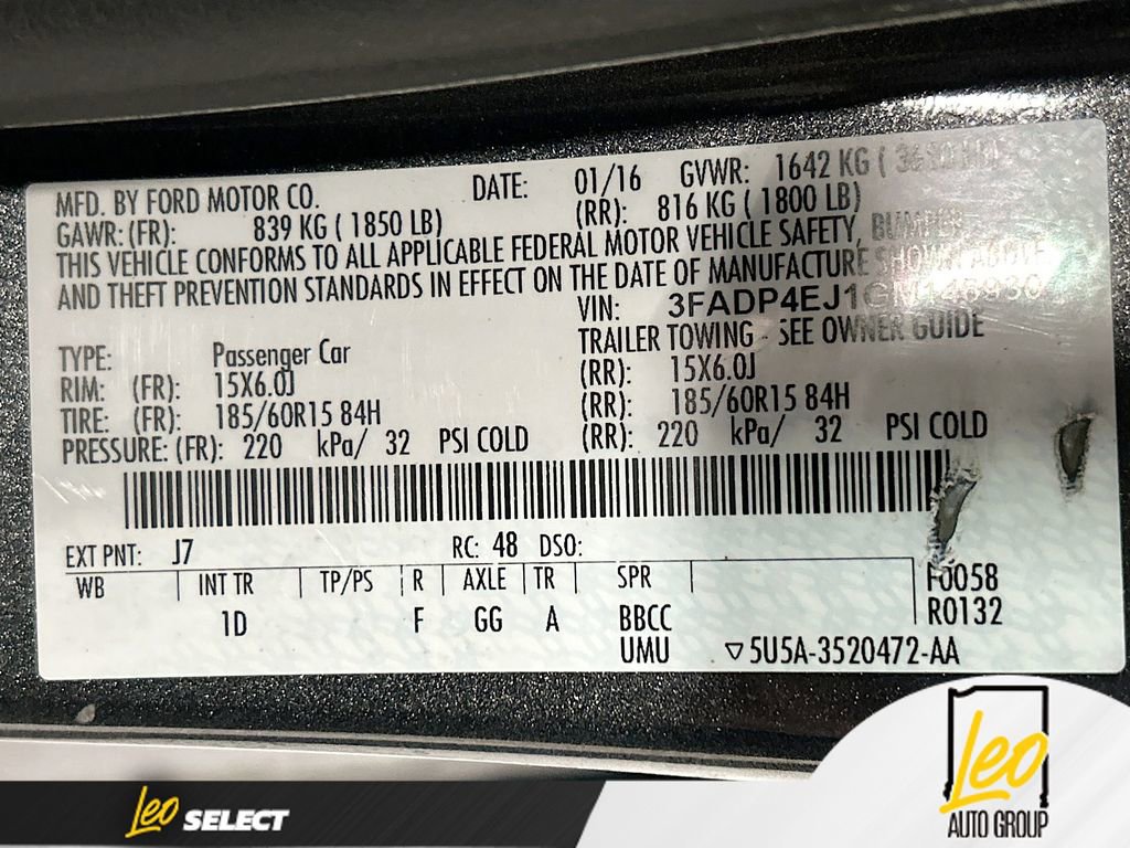 Used 2016 Ford Fiesta SE w/ Cold Weather Package image 29