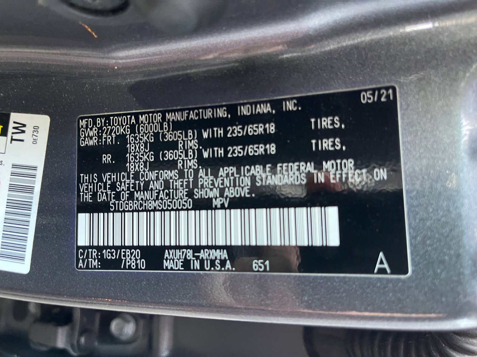 Used 2021 Toyota Highlander XLE image 27
