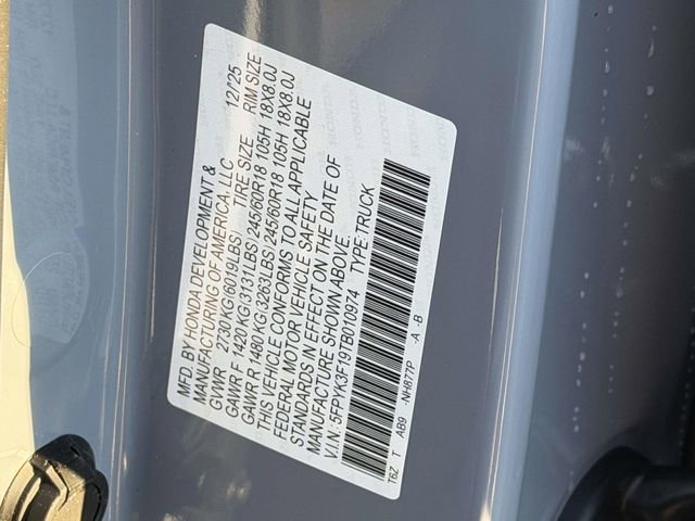 New 2026 Honda Ridgeline Sport image 20