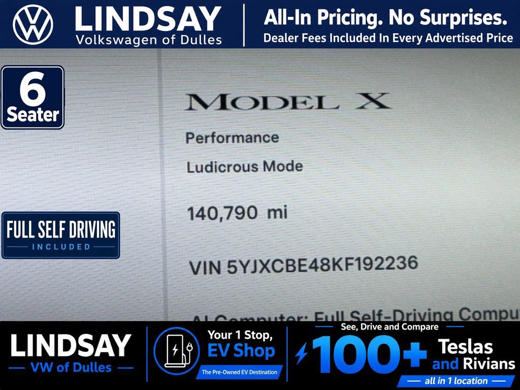 Used 2019 Tesla Model X Performance AWD/4WD image 24