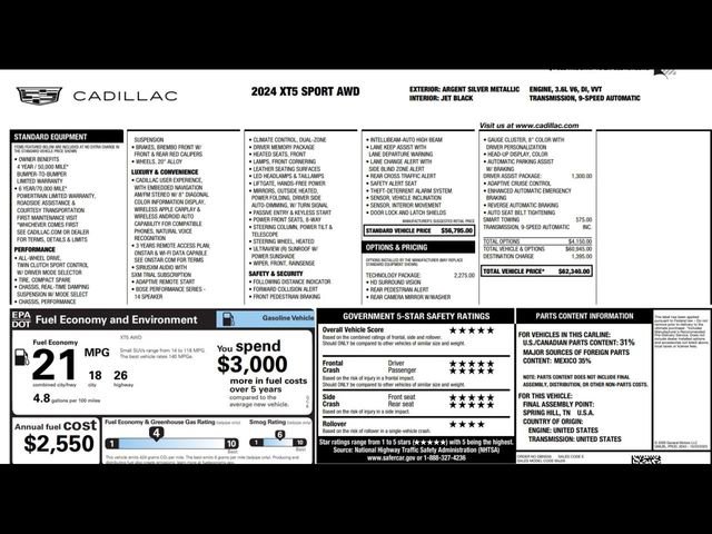 Used 2024 Cadillac XT5 Sportv w/ Technology Package image 3