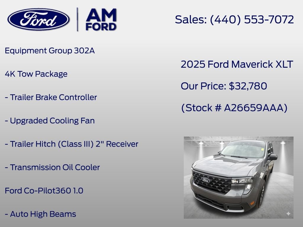 Used 2025 Ford Maverick XLT w/ 4K Tow Package AWD/4WD image 7