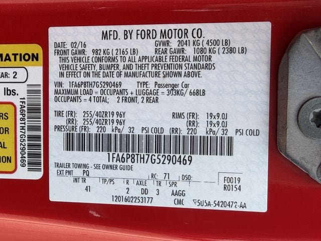 Used 2016 Ford Mustang Premium w/ Ecoboost Performance Package RWD image 26