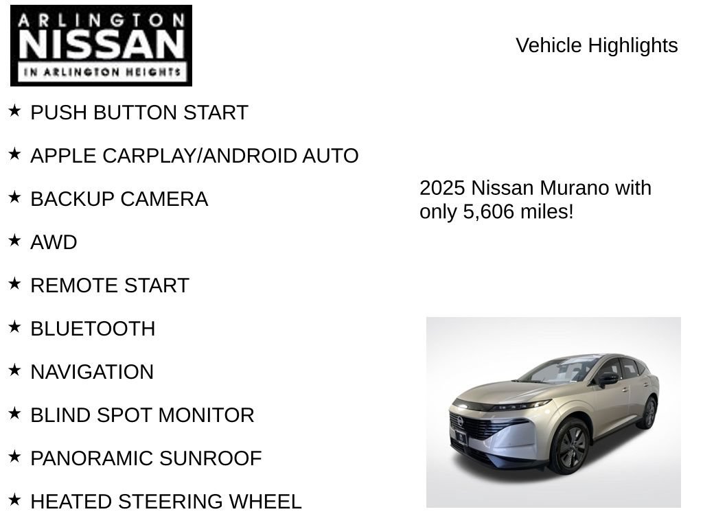 Certified 2025 Nissan Murano SL w/ Cargo Package AWD/4WD image 8