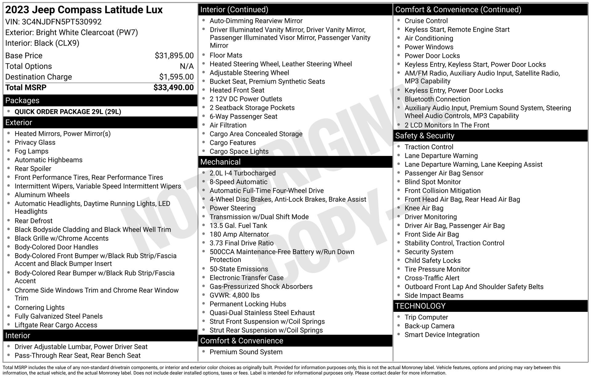 Used 2023 Jeep Compass Latitude AWD/4WD image 3