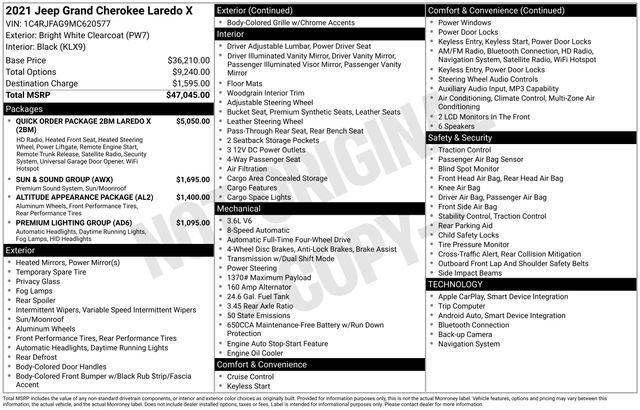 Used 2021 Jeep Grand Cherokee Laredo X image 32